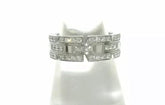 Cartier Tank Francaise Full Diamond 18KT White Gold Ring #49