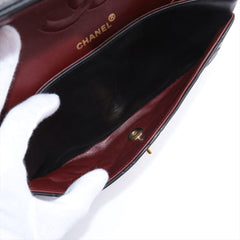 CHANEL Black Lambskin GHW Double Flap