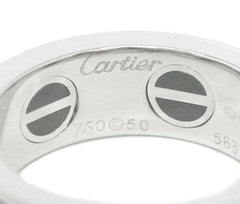 Cartier Diamond Ceramic White Gold Love Ring Size #50/ 5