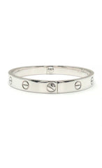 Cartier 18KT White Gold Love Bracelet Bangle #17