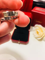 Cartier Mini Love Ring 18KT White Gold #50/ US5