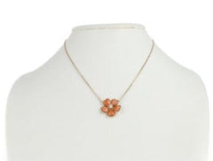 Rare Van Cleef & Arpels Nerval Diamond & Coral Yellow Gold Necklace