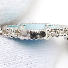 Van Cleef & Arpels Vintage Alhambra Turquoise 18KT White Gold Bracelet