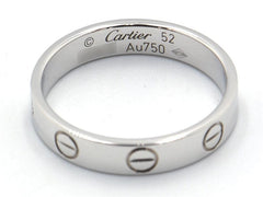 Cartier Mini Love Ring 18KT White Gold #52/ US6