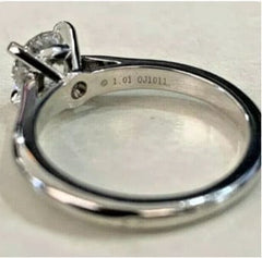 Cartier 1.01ct VVS2 Engagement/ Wedding Platinum Ring