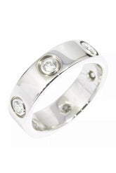 Cartier Full Diamond 18KT Gold Love Ring Size 5.75
