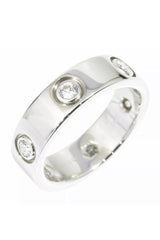 Cartier Full Diamond 18KT Gold Love Ring Size 5.75
