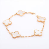 Van Cleef & Arpels Vintage Alhambra Mother of Pearl Bracelet w/ VCA Cert