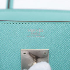 Hermès 30 Blue Atoll Veau Epsom Leather Bag Satchel