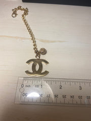 CHANEL Vintage CC Logo 24KT Gold Plated Bracelet w/ Charm