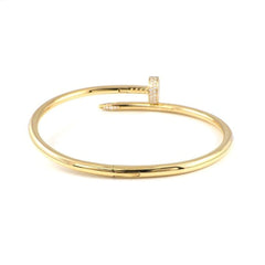 Cartier Diamond-Paved Juste Un Clou 18KT Yellow Gold Bracelet Size 18