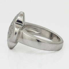 Van Cleef & Arpels Diamond Pure Alhambra 18Kt White Gold Ring Size 5
