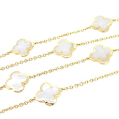Van Cleef & Arpels Pure Alhambra Mother of Pearl 14-Motif Necklace