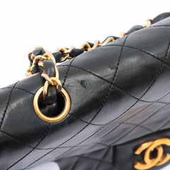 CHANEL Vintage Black Lambskin GHW Double Flap Bag