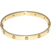 Cartier 10P Full Diamond 18KT Yellow Gold Love Bracelet #18