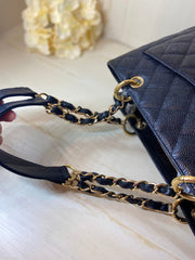 CHANEL GST Grand Shopper Tote Black Caviar Leather GHW Bag