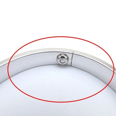 Cartier 18KT White Gold Love Bracelet Size 17 w/ Cert