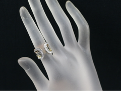 Cartier Tri-Gold 2C Diamond Paved Wide Band Ring #53