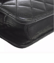 Vintage CHANEL 2Way Black Quilted GHW Handbag