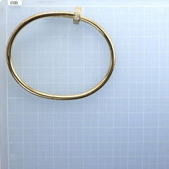 Cartier Diamond-Paved Juste Un Clou 18KT Yellow Gold Bracelet Size 18