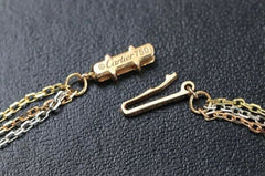 Cartier Trinity Diamond 18KT Tri-Gold Necklace Chain & Pendant