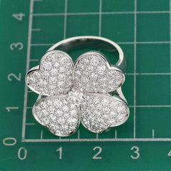 Van Cleef & Arpels Diamond Cosmos Ring, 18KT White Gold, Large Model