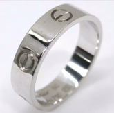 Cartier 18KT White Gold Love Ring #60/ US 9