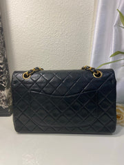 Sale! CHANEL Black Double Flap Lambskin Leather 25 Shoulder Bag