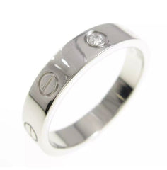Cartier Diamond Wedding 18KT White Gold Love Ring w/ Certificate