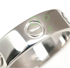 Cartier PT950 Platinum Love Ring Size #58