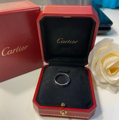 Cartier Mini/ Wedding Love Ring 18KT White Gold #52/6