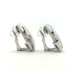 Cartier Penelope Double C 18KT White Infamous Gold Earrings