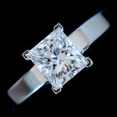 Rare Cartier 1.15ct E VS1 Princess Cut Diamond Engagement/ Wedding Ring