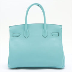 Hermès 30 Blue Atoll Veau Epsom Leather Bag Satchel