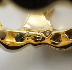 Cartier C de Diamond 18KT Yellow Gold Ring #49/ 4.75
