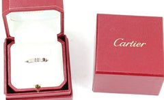 Authentic Cartier Mini Love Ring White Gold #54 US 6.75