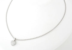 Cartier Full Diamond Paved Heart Necklace