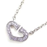 Cartier 2C de Cartier Heart Diamond 18KT White Gold Necklace