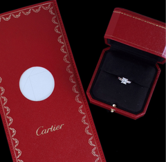 Rare Cartier 1.15ct E VS1 Princess Cut Diamond Engagement/ Wedding Ring