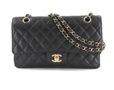 CHANEL Caviar Medium Gold Hardware Double Flap Bag