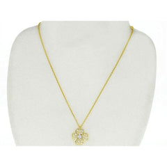 Van Cleef & Arpels Diamond Medium Cosmos 18KT Yellow Gold Pendant Necklace
