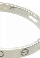 Cartier 18KT White Gold Love Bracelet Size #16 w/ Cert