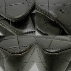 CHANEL Black Lambskin Medium Double Flap GHW