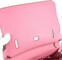 Hermes Jypsiere 28 Pink Veau Swift Leather Handbag