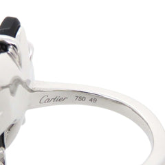 Cartier Caresse D’Orchidees Diamond Onyx White Gild Ring 5