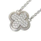 Van Cleef & Arpels Diamond Pure Alhambra 18Kt White Gold Large Version Necklace
