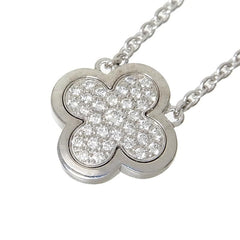 Van Cleef & Arpels Diamond Pure Alhambra 18Kt White Gold Large Version Necklace