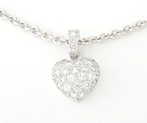 Cartier Full Diamond Paved Heart Necklace