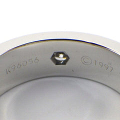 Cartier 6P Full Diamond 18KT White Gold Love Ring #51/ US 5.5