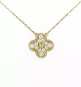 Van Cleef & Arpels Diamond Vintage Alhambra Yellow Gold Necklace